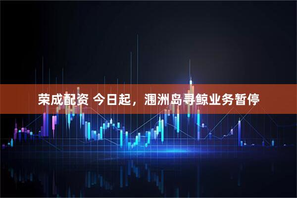 荣成配资 今日起，涠洲岛寻鲸业务暂停