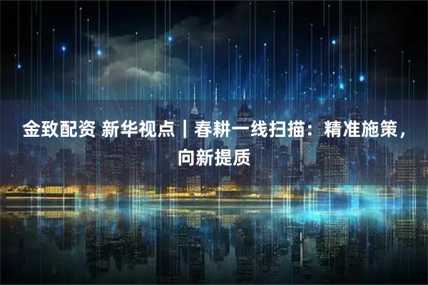 金致配资 新华视点｜春耕一线扫描：精准施策，向新提质
